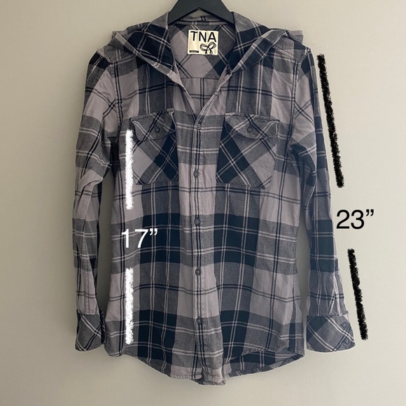 TNA Flannel Hooded Top - Picture 9 of 10